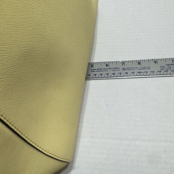 Michael Kors Jet Set Chain Large Shoulder Tote Yellow Saffiano Leather Bag Purse - Picture 8 of 14